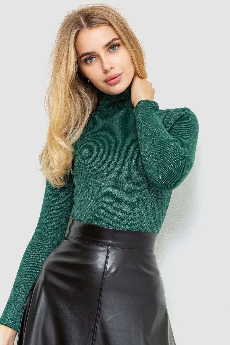 Гольф женский трикотажный в рубчик