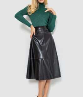 Гольф женский трикотажный в рубчик, цвет зеленый, 204R057