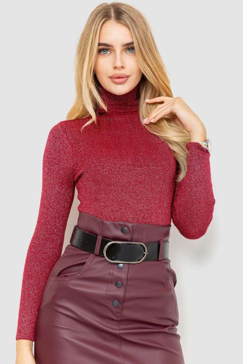 Гольф женский трикотажный в рубчик