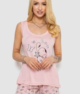 Пижама женская с принтом, цвет розовый, 243R5784
