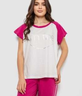 Пижама женская с принтом, цвет молочный, 243R1600-026