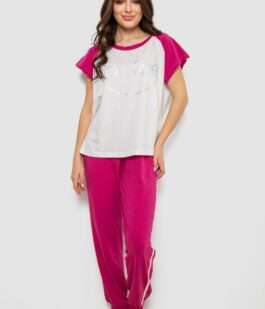 Пижама женская с принтом, цвет молочный, 243R1600-026