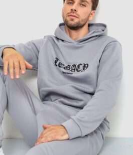 Спортивный костюм мужской на флисе, цвет светло-серый, 238R57046