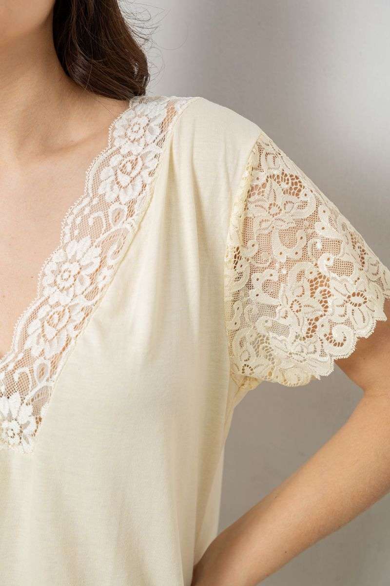 Пижама женская с принтом, цвет желтый, 243R1600-008 — изображение 5