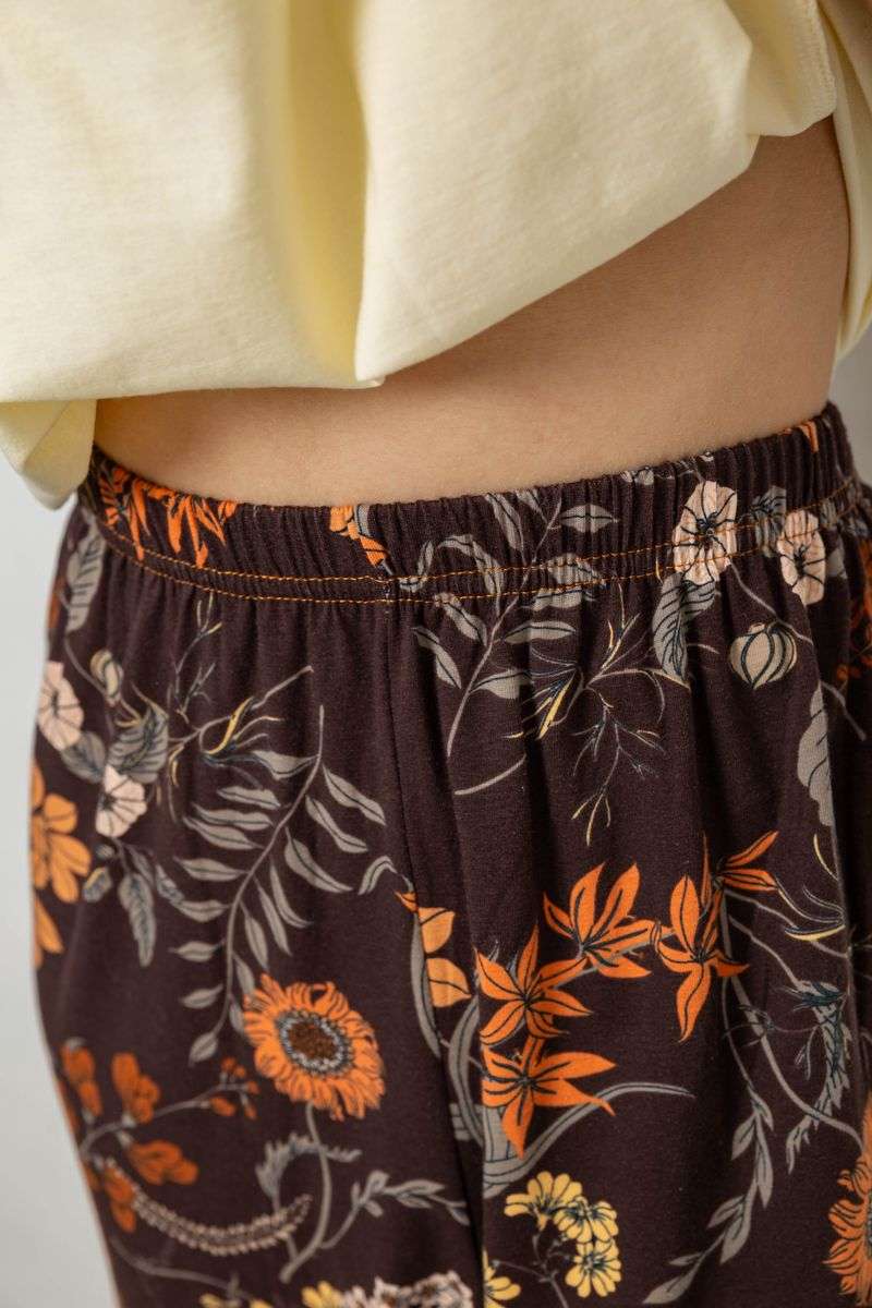 Пижама женская с принтом, цвет желтый, 243R1600-008 — изображение 6