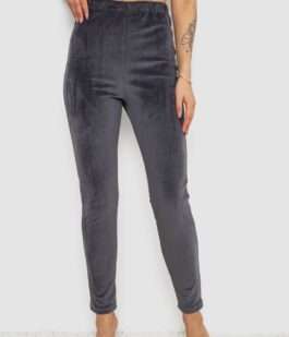 Лосины велюровые утепленные, цвет серый, 238R58643