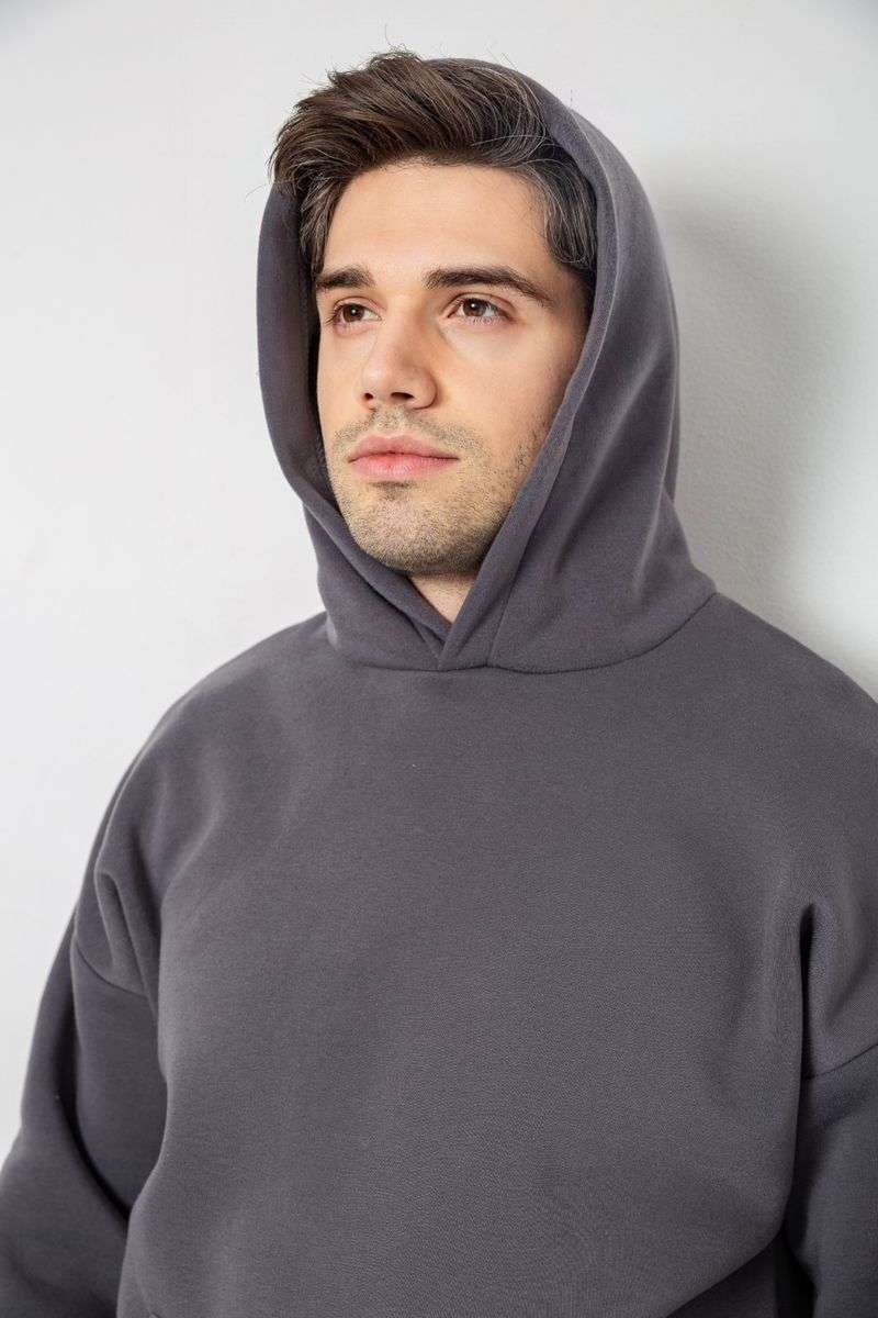 Спортивный костюм мужской на флисе, цвет серый, 177R235 — изображение 5