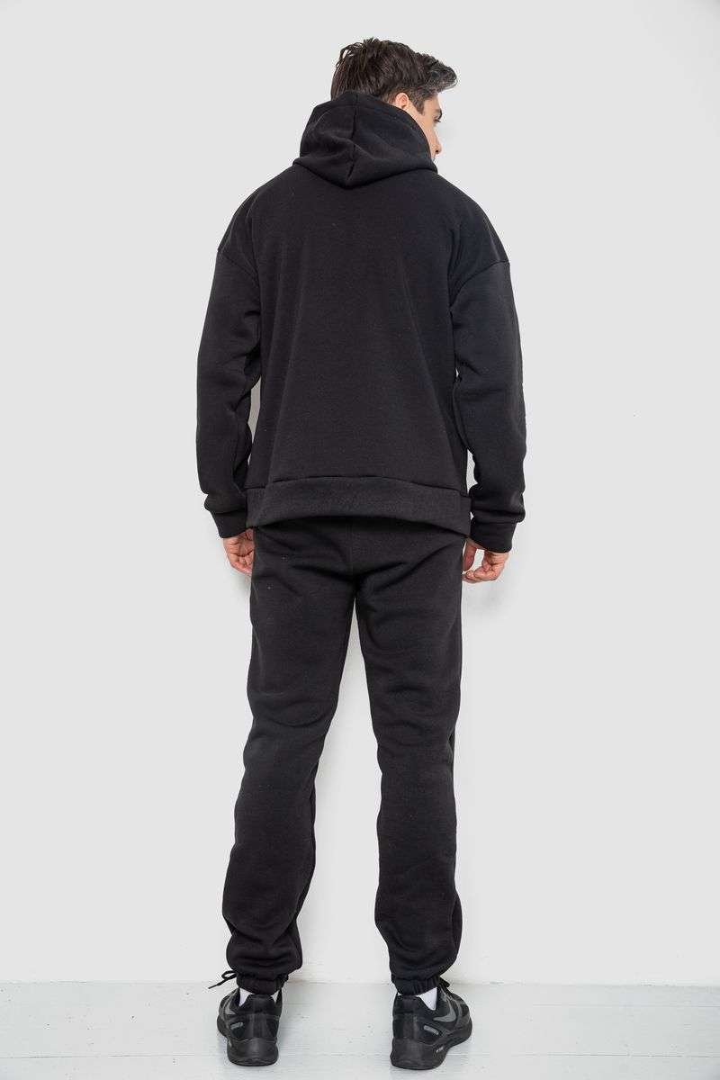 Спортивный костюм мужской на флисе, цвет черный, 177R235 — изображение 4