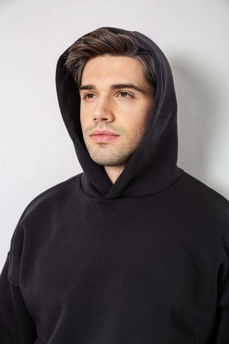 Спортивный костюм мужской на флисе, цвет черный, 177R235 — изображение 5