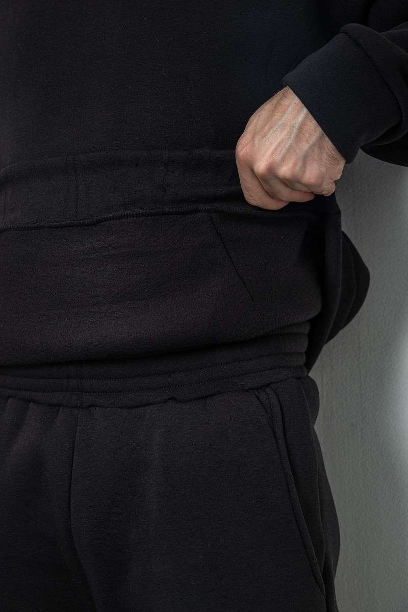 Спортивный костюм мужской на флисе, цвет черный, 177R235 — изображение 6