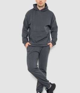 Спортивный костюм мужской на флисе, цвет темно-серый, 177R235