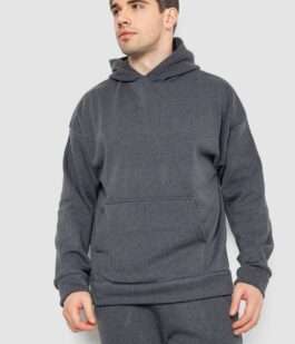 Спортивный костюм мужской на флисе, цвет темно-серый, 177R235