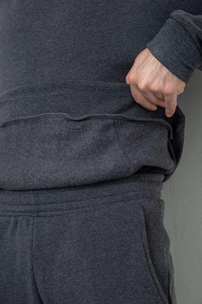 Спортивный костюм мужской на флисе, цвет темно-серый, 177R235 — изображение 6