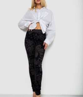 Лосины однотонные, цвет черный, 238R327-4