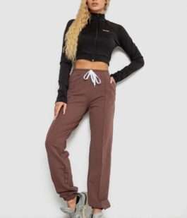 Спорт штани женские, цвет шоколад, 247R4670-1