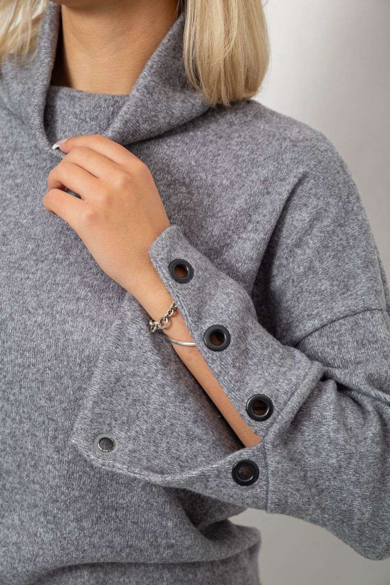 Гольф женский, цвет светло-серый, 257R111 — изображение 5