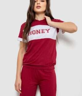 Пижама женская, цвет бордовый, 243R1488-006