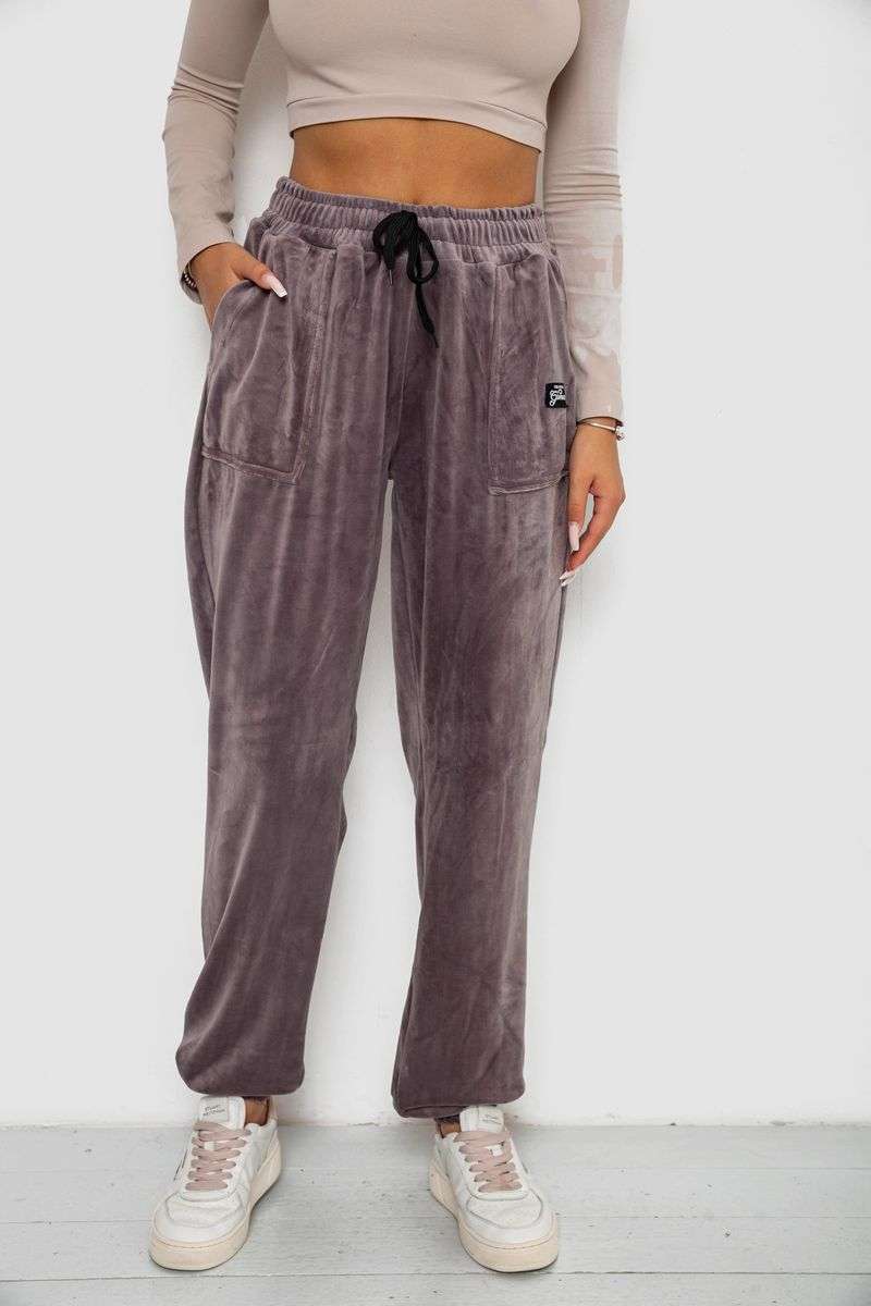 Спортивные штаны велюровые женские на флисе