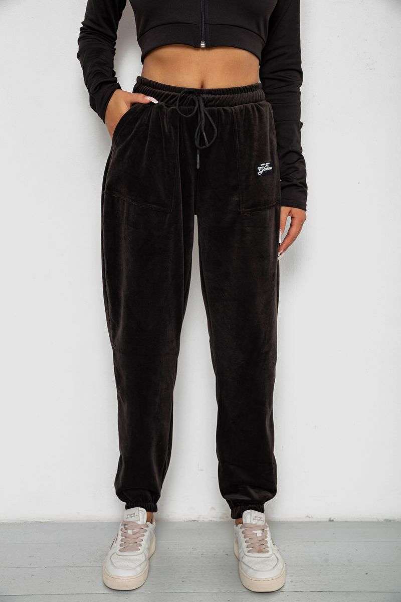 Спортивные штаны велюровые женские на флисе