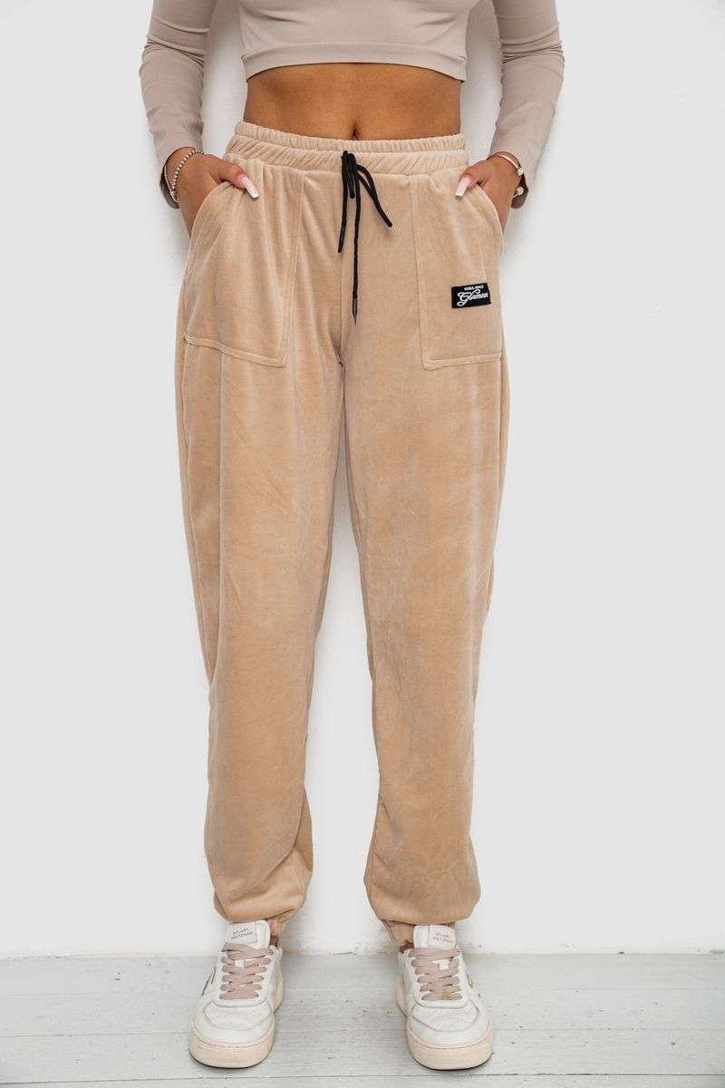 Спортивные штаны велюровые женские на флисе