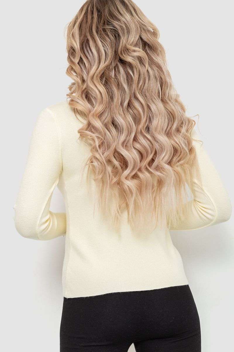 Гольф женский трикотажный, цвет кремовый, 204R008 — изображение 4