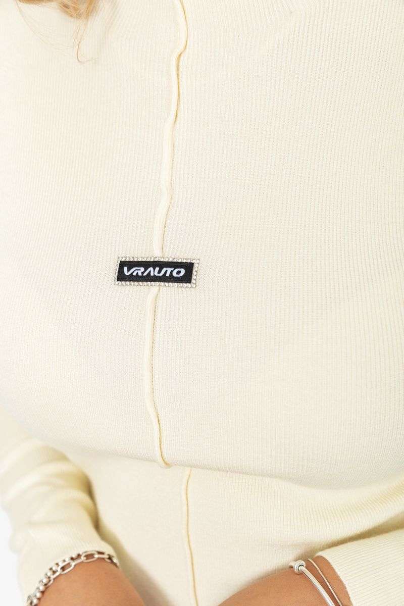 Гольф женский трикотажный, цвет кремовый, 204R008 — изображение 5