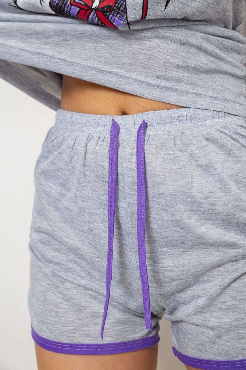 Пижама женская с принтом, цвет серо-сиреневый, 238RB40 — изображение 6