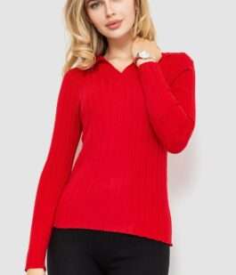 Кофта женская однотонная, цвет красный, 204R018