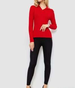 Кофта женская однотонная, цвет красный, 204R018