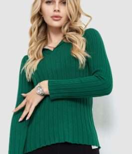 Кофта женская однотонная, цвет зеленый, 204R018
