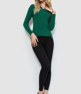 Кофта женская однотонная, цвет зеленый, 204R018