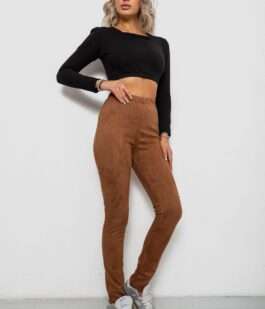 Лосины однотонные, цвет коричневый, 257R2045