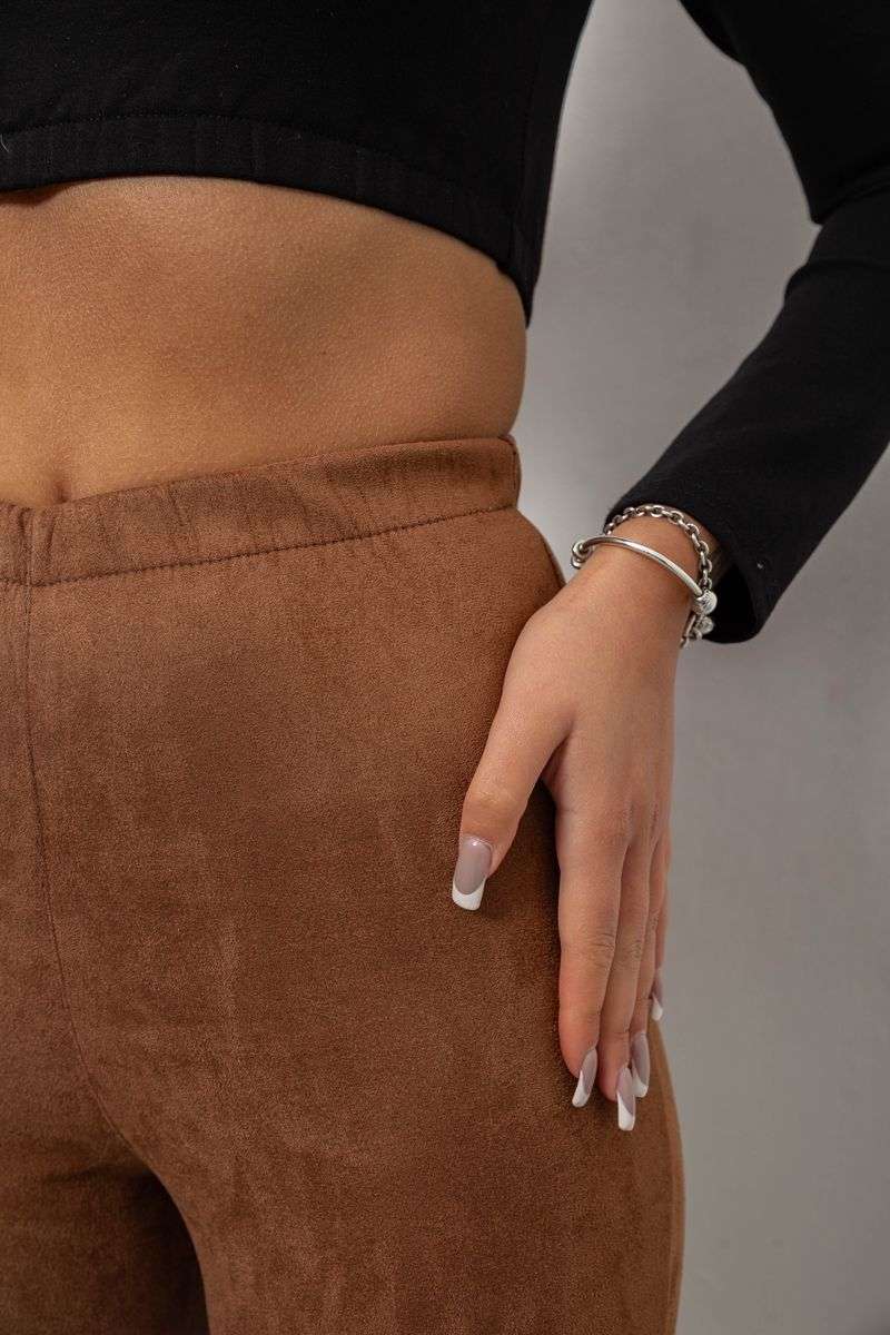 Лосины однотонные, цвет коричневый, 257R2045 — изображение 5