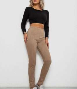 Лосины однотонные, цвет бежевый, 257R2045