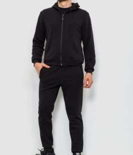 Спорт костюм мужский двухнитка, цвет черный, 119R200-5