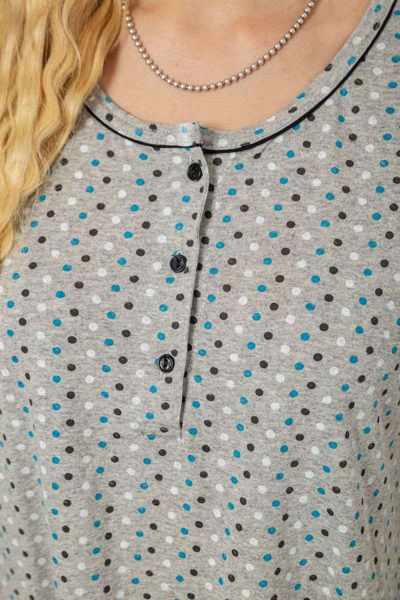 Ночная рубашка, цвет серо-синий, 238R58370-1 — изображение 6