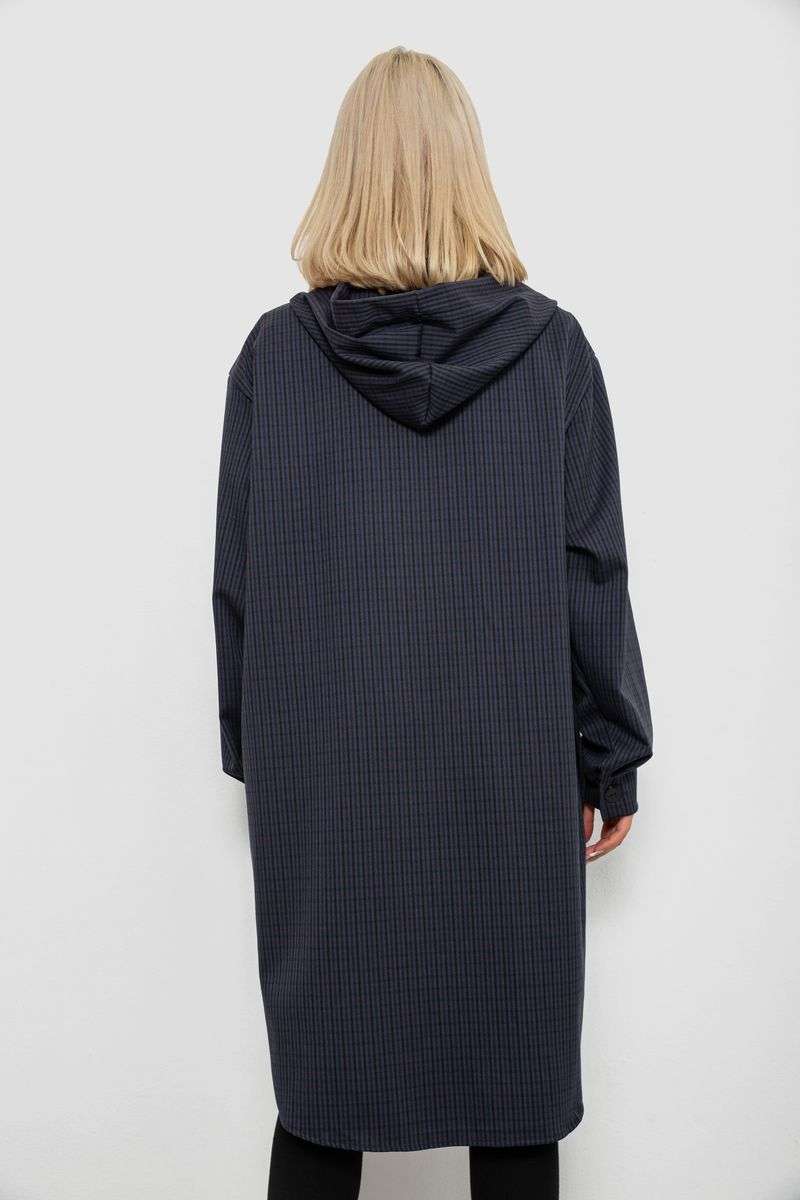 Кардиган женский в клетку, цвет синий, 257R233-1 — изображение 4