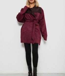 Кардиган женский однотонный, цвет сливовый, 257R001