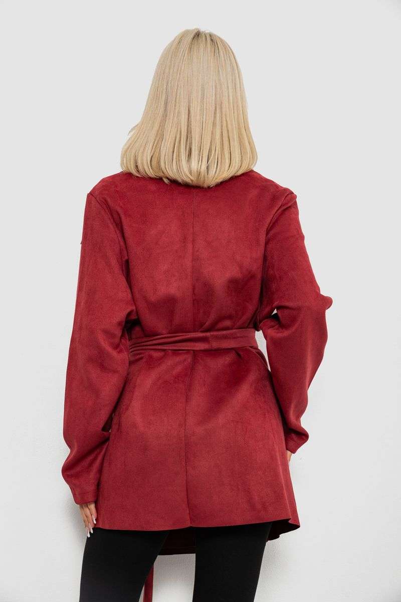 Кардиган женский однотонный, цвет бордовый, 257R001 — изображение 4