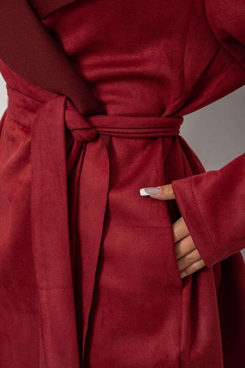 Кардиган женский однотонный, цвет бордовый, 257R001 — изображение 5