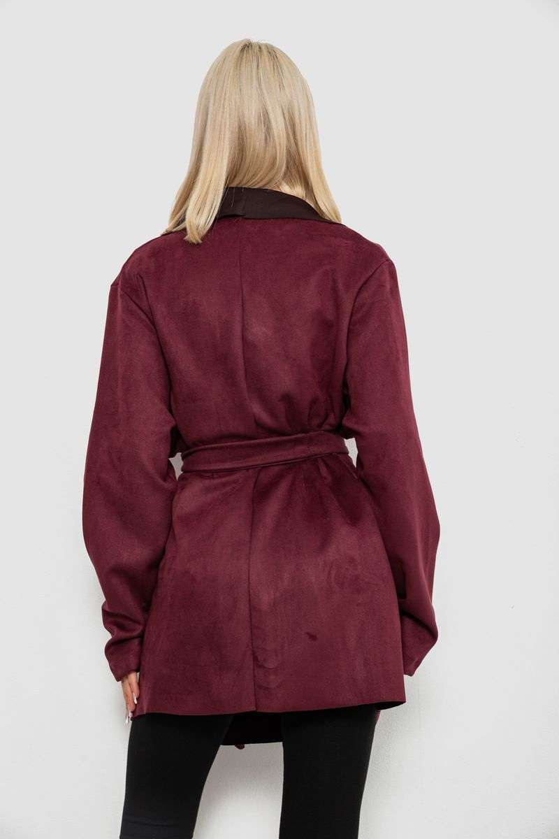 Кардиган женский однотонный, цвет сливовый, 257R001 — изображение 4