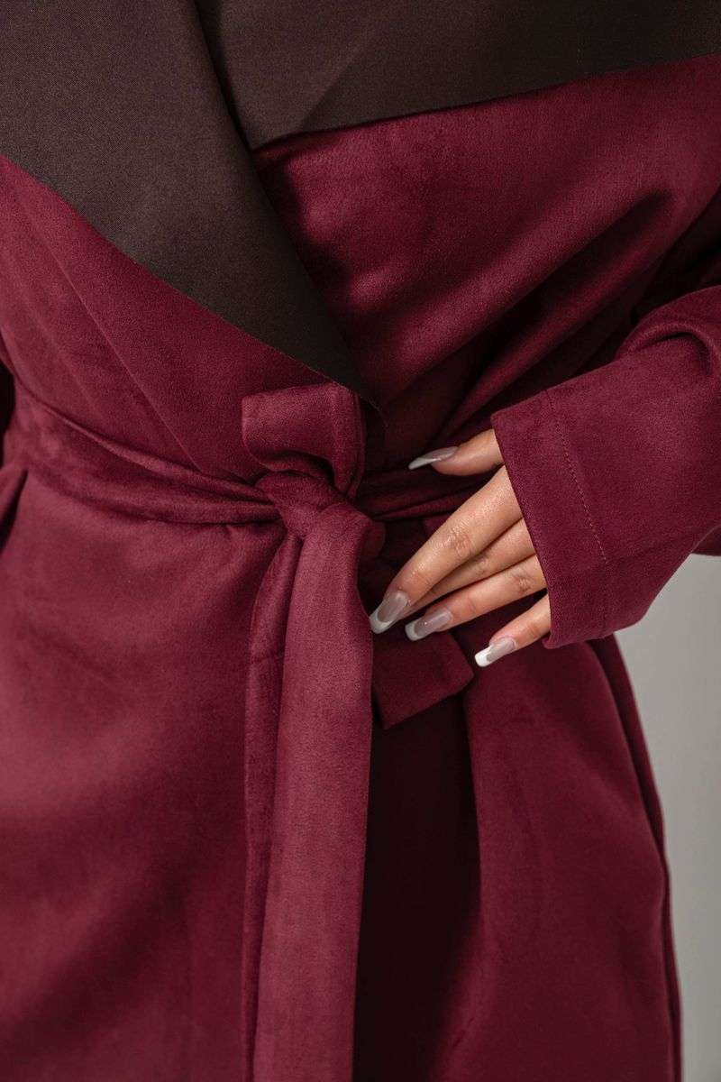 Кардиган женский однотонный, цвет сливовый, 257R001 — изображение 5