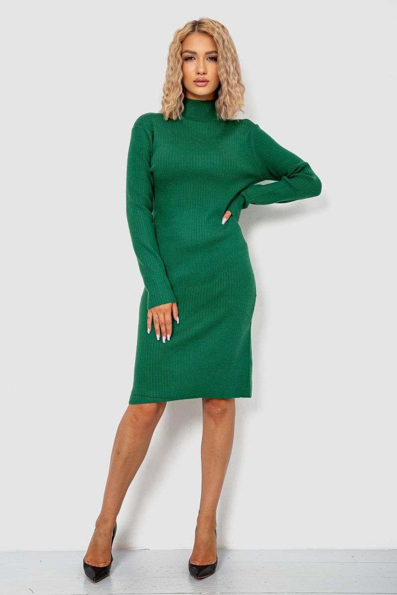 Платье вязаное однотонное