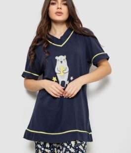 Пижама женская с принтом, цвет синий, 243R1600-022