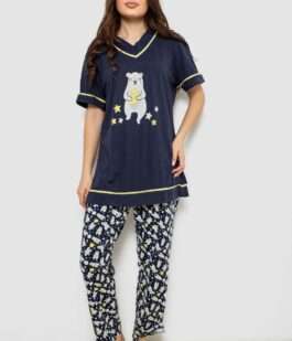 Пижама женская с принтом, цвет синий, 243R1600-022
