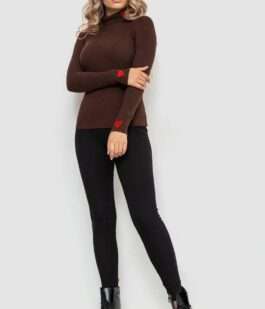 Гольф женский однотонный, цвет шоколадный, 204R052