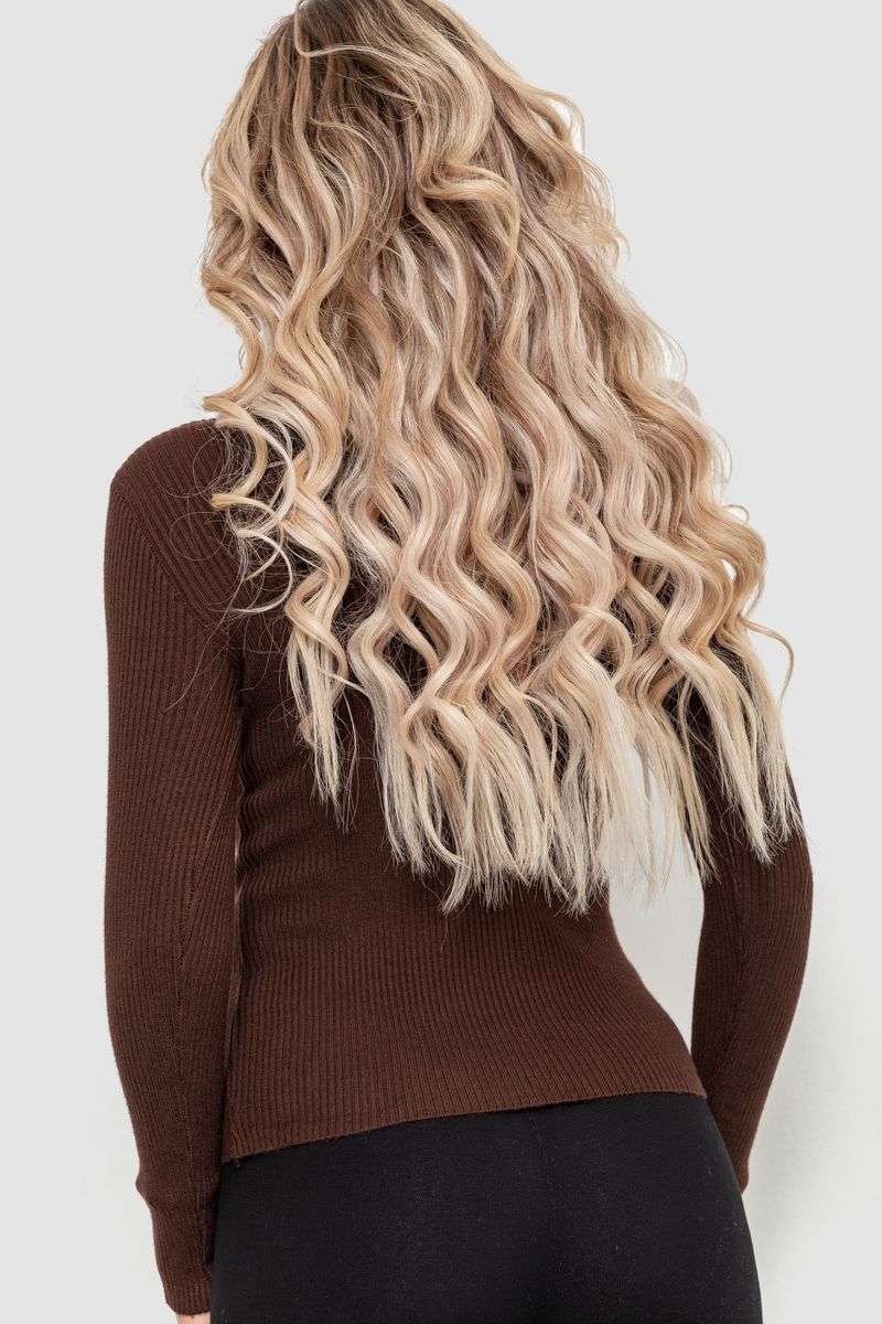 Гольф женский однотонный, цвет шоколадный, 204R052 — изображение 4