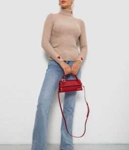 Гольф женский однотонный, цвет бежевый, 204R052