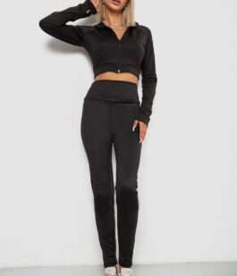 Лосины однотонные, цвет черный, 238R58650