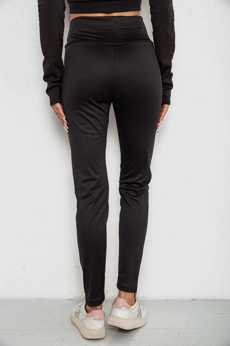 Лосины однотонные, цвет черный, 238R58650 — изображение 4